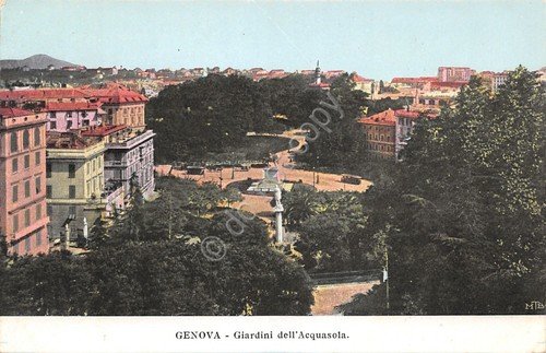 Cartolina Genova Giardini dell'Acquasola | Immagine principale