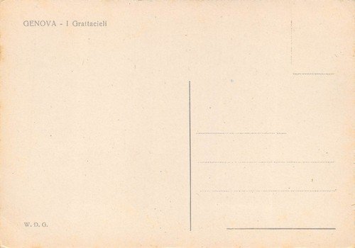 Cartolina Genova Illustrata Grattacieli