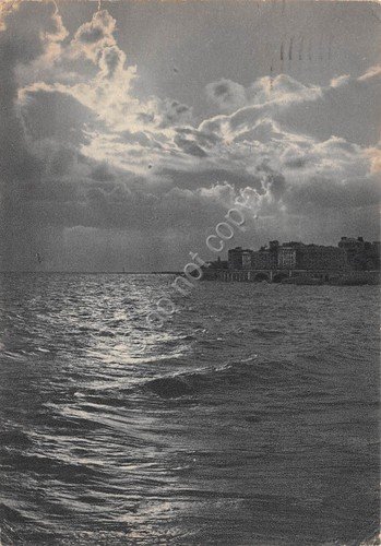 Cartolina Genova Lido di Albaro Tramonto 1949