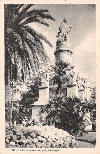 Cartolina Genova Monumento a Colombo animata anni '30 | Immagine principale