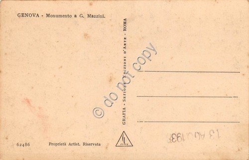 Cartolina Genova Monumento a Mazzini 1938 | Immagine Gallery 2