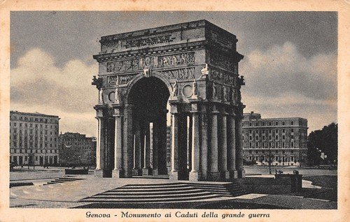 Cartolina Genova Monumento ai Caduti della Grande Guerra anni '40 | Immagine principale