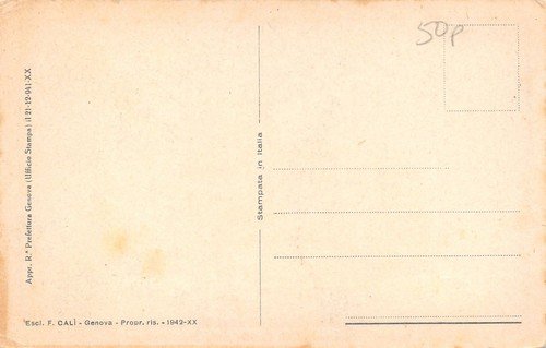 Cartolina Genova Monumento ai Caduti della Grande Guerra anni '40 | Immagine Gallery 2