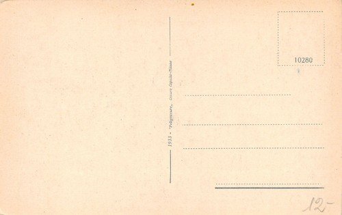 Cartolina Genova Nervi Passeggiata notturna animata anni '30