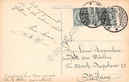 Cartolina Genova Palazzo della Nuova Borsa illustrata 1919 | Immagine Gallery 2