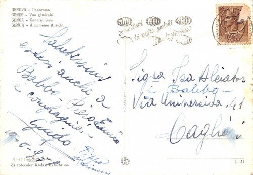 Cartolina Genova Panorama 1958