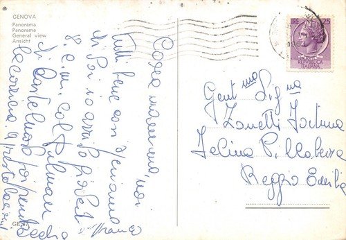 Cartolina Genova Panorama 1963