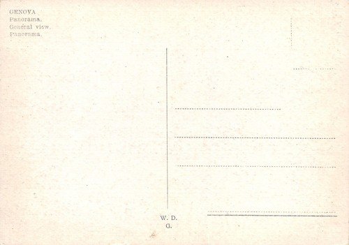 Cartolina Genova Panorama b/n