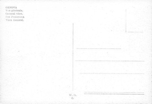 Cartolina Genova Panorama con torre