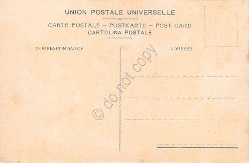 Cartolina Genova Panorama da Carignano porto navi ingiallita in alto