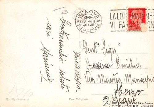 Cartolina Genova Panorama da Castello Bruzzo