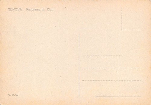 Cartolina Genova Panorama da Righi anni '40