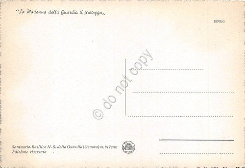 Cartolina Genova panorama da Santuario di N.S. della Guardia
