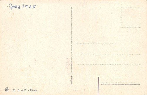 Cartolina Genova panorama dal mare navi 1925