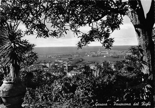 Cartolina Genova Panorama dal Righi 1955 | Immagine principale