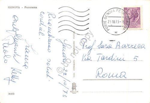 Cartolina Genova Panorama strada elevata barche auto 1973 | Immagine Gallery 2