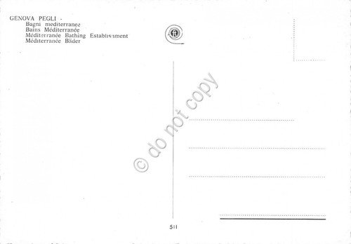 Cartolina Genova Pegli Bagni Mediterranee | Immagine Gallery 2