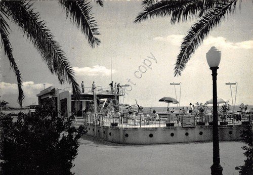 Cartolina Genova Pegli Bagni Mediterranee NVG
