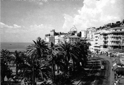Cartolina Genova Pegli lungomare Alberghi