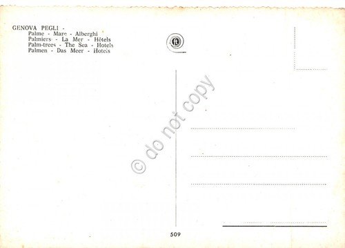 Cartolina Genova Pegli lungomare interno alberghi negozi | Immagine Gallery 2