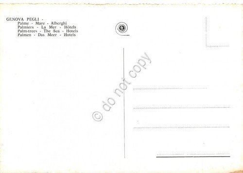 Cartolina Genova Pegli Palme Alberghi Mare | Immagine Gallery 2