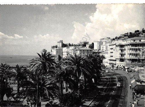 Cartolina Genova Pegli Palme mare alberghi anni '50 | Immagine principale