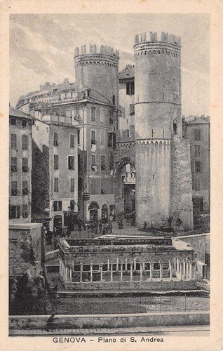 Cartolina Genova Piano di S. Andrea Animata