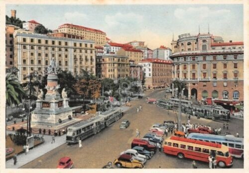 Cartolina Genova Piazza Acquaverde Illustrata | Immagine principale