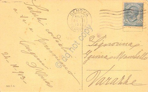 Cartolina Genova Piazza Corvetto 1913 animata | Immagine Gallery 2