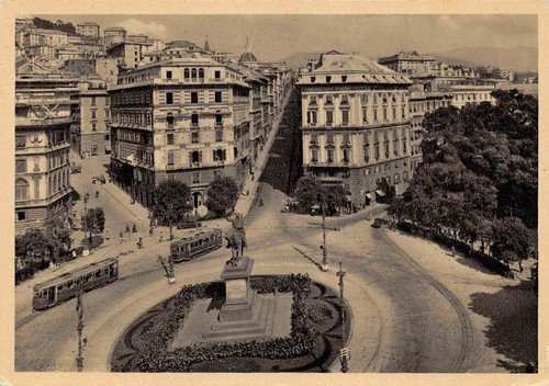 Cartolina Genova Piazza Corvetto