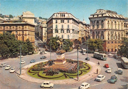 Cartolina Genova Piazza Corvetto | Immagine Gallery 1