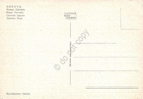 Cartolina Genova Piazza Corvetto | Immagine Gallery 2