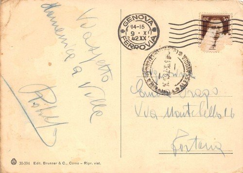 Cartolina Genova Piazza Corvetto animata 1942 | Immagine Gallery 2