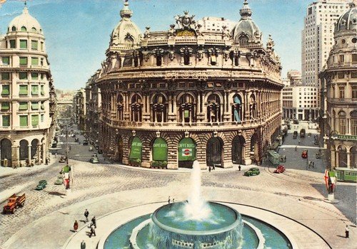 Cartolina Genova Piazza De Ferrari 1961 | Immagine principale