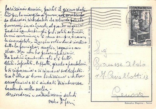 Cartolina Genova Piazza De Ferrari animata Citazione Tadini Lambertenghi | Immagine Gallery 2