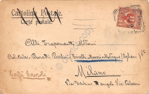 Cartolina Genova Piazza de Ferrari Teatro C. Felice illustrata primi … | Immagine Gallery 2