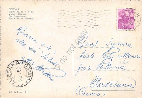 Cartolina Genova Piazza della Vittoria 1962 | Immagine Gallery 2
