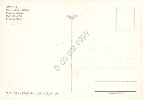 Cartolina Genova Piazza della Vittoria auto d'epoca | Immagine Gallery 2