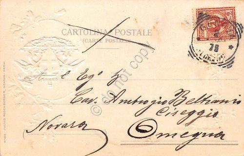 Cartolina Genova Piazza Fontane Marose Stemma in rilievo liberty illustrata … | Immagine Gallery 2