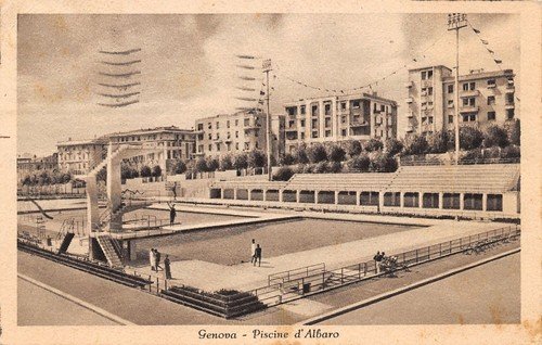 Cartolina Genova Piscine di Albaro 1942 | Immagine principale