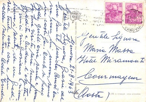 Cartolina Genova Porto e vedutine 1963