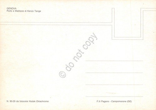 Cartolina Genova Porto Matitone di Kenzo Tange Nave Tirrenia anni … | Immagine Gallery 2