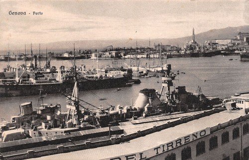 Cartolina Genova Porto Navi Ed. Cazzoli | Immagine principale