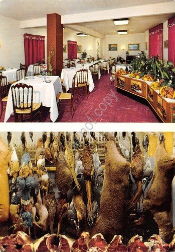 Cartolina Genova Ristorante Zeffirino vedute interno e carni