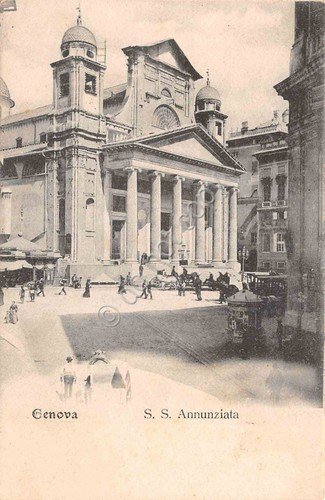 Cartolina Genova S.S. Annunziata 1908