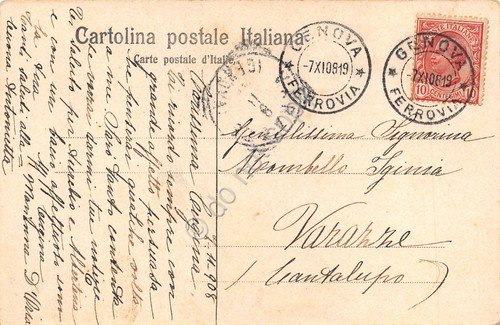 Cartolina Genova S.S. Annunziata 1908