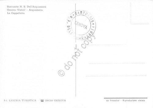 Cartolina Genova Santuario dell' Acquasanta la cappelletta | Immagine Gallery 2