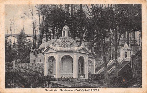 Cartolina Genova Santuario di Acquasanta anni '20 | Immagine principale