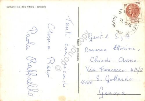 Cartolina Genova Santuario N.S. della Vittoria Panorama 1976