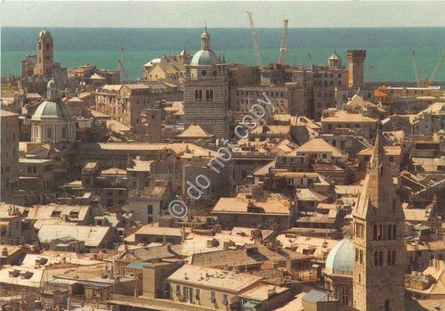Cartolina Genova scorcio panoramico